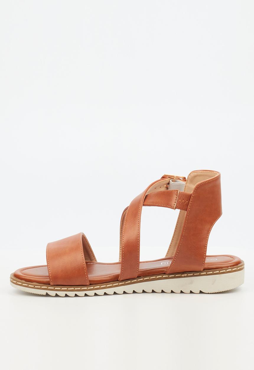 Butterfly Feet - Walnut 4 ankle strap - tan