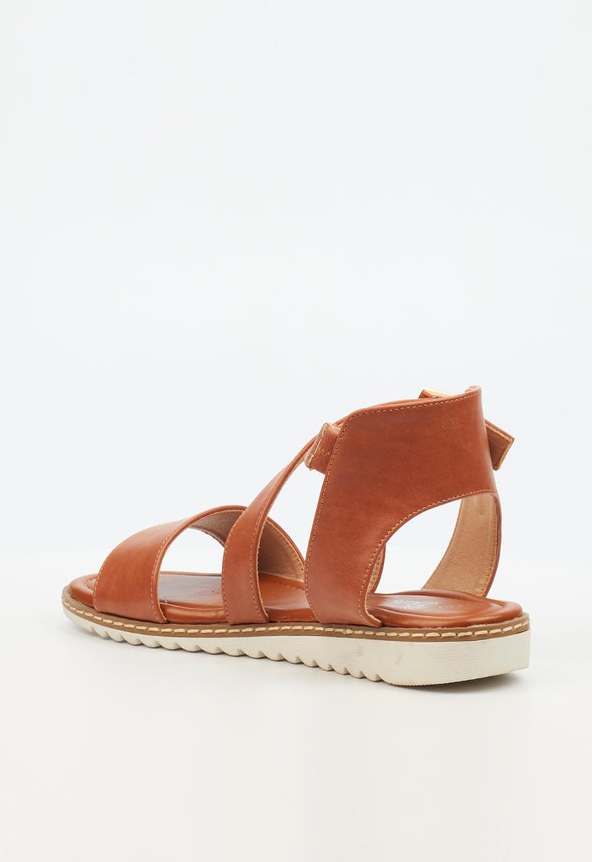 Butterfly Feet - Walnut 4 ankle strap - tan