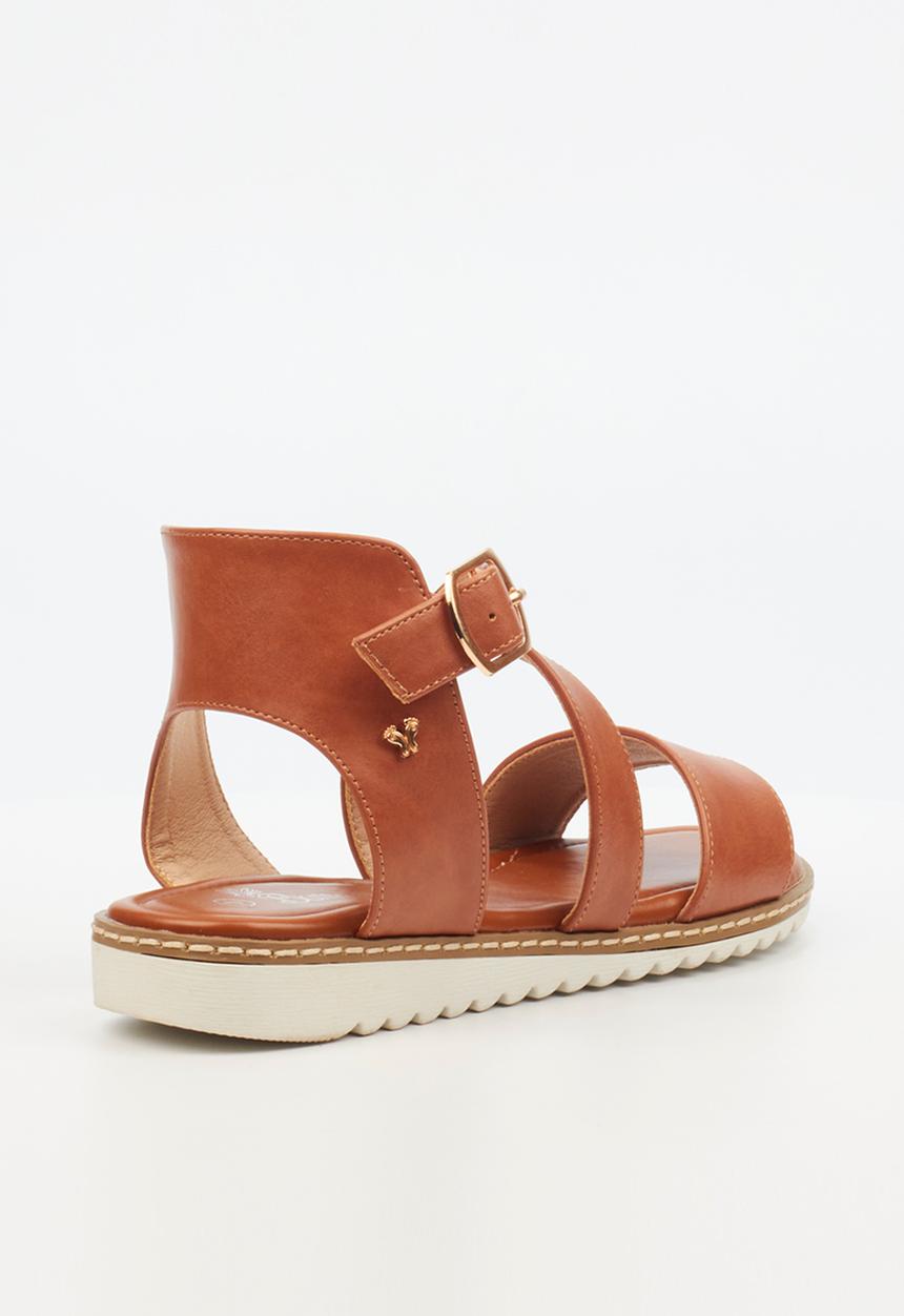 Butterfly Feet - Walnut 4 ankle strap - tan