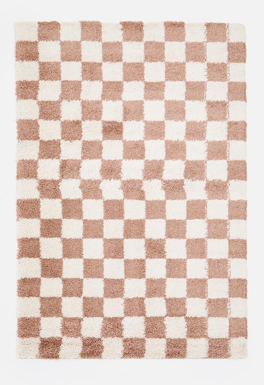 Fotakis - Shaggy checkered Rug - rust
