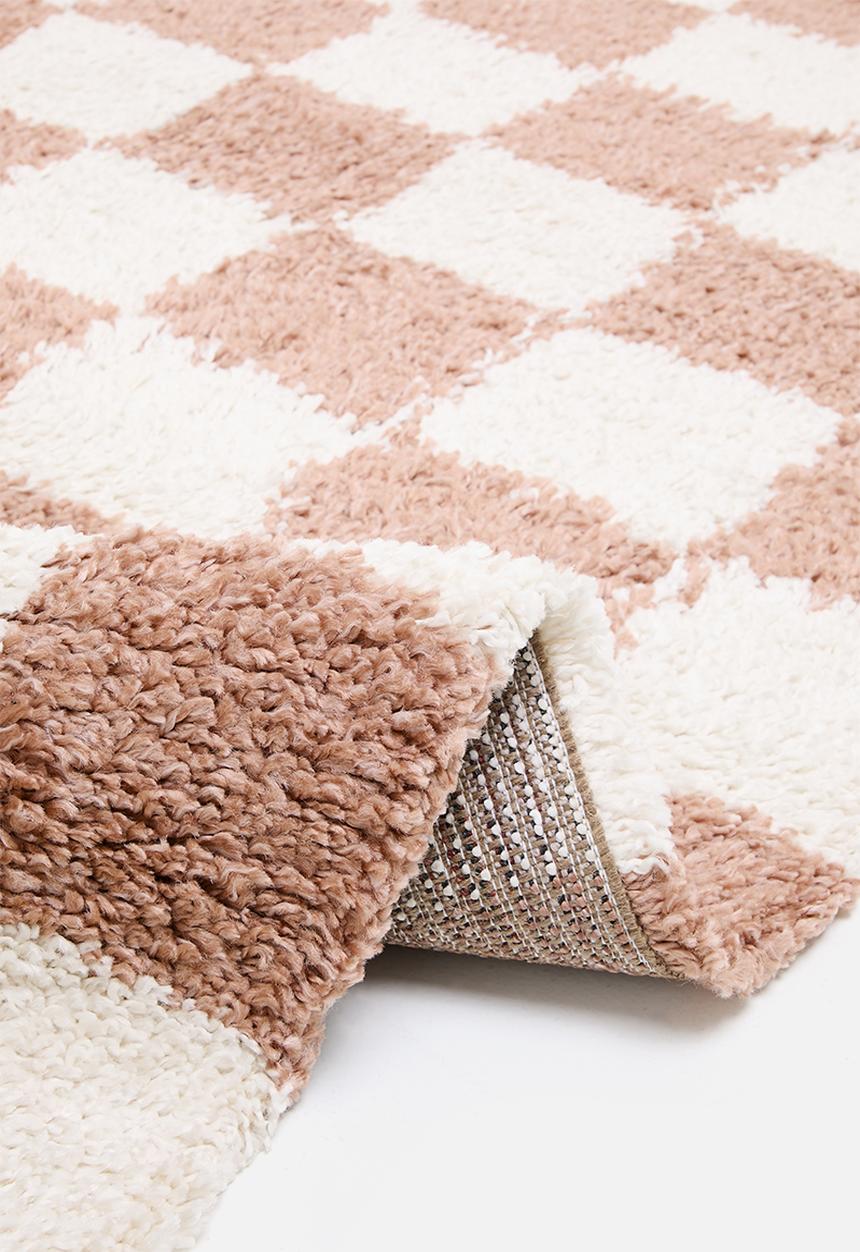 Fotakis - Shaggy checkered Rug - rust