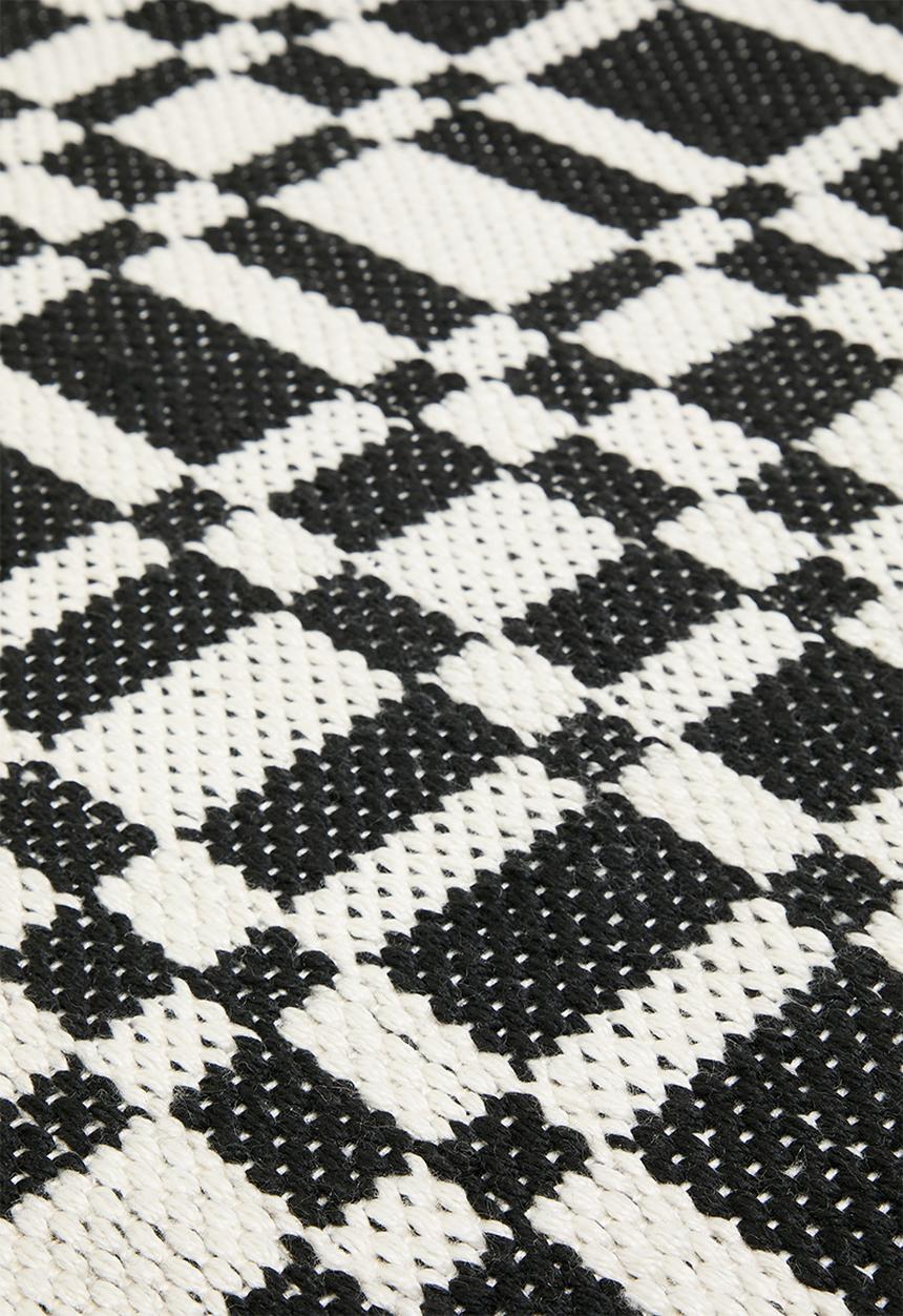 Sixth Floor - Grid outdoor rug - Black
