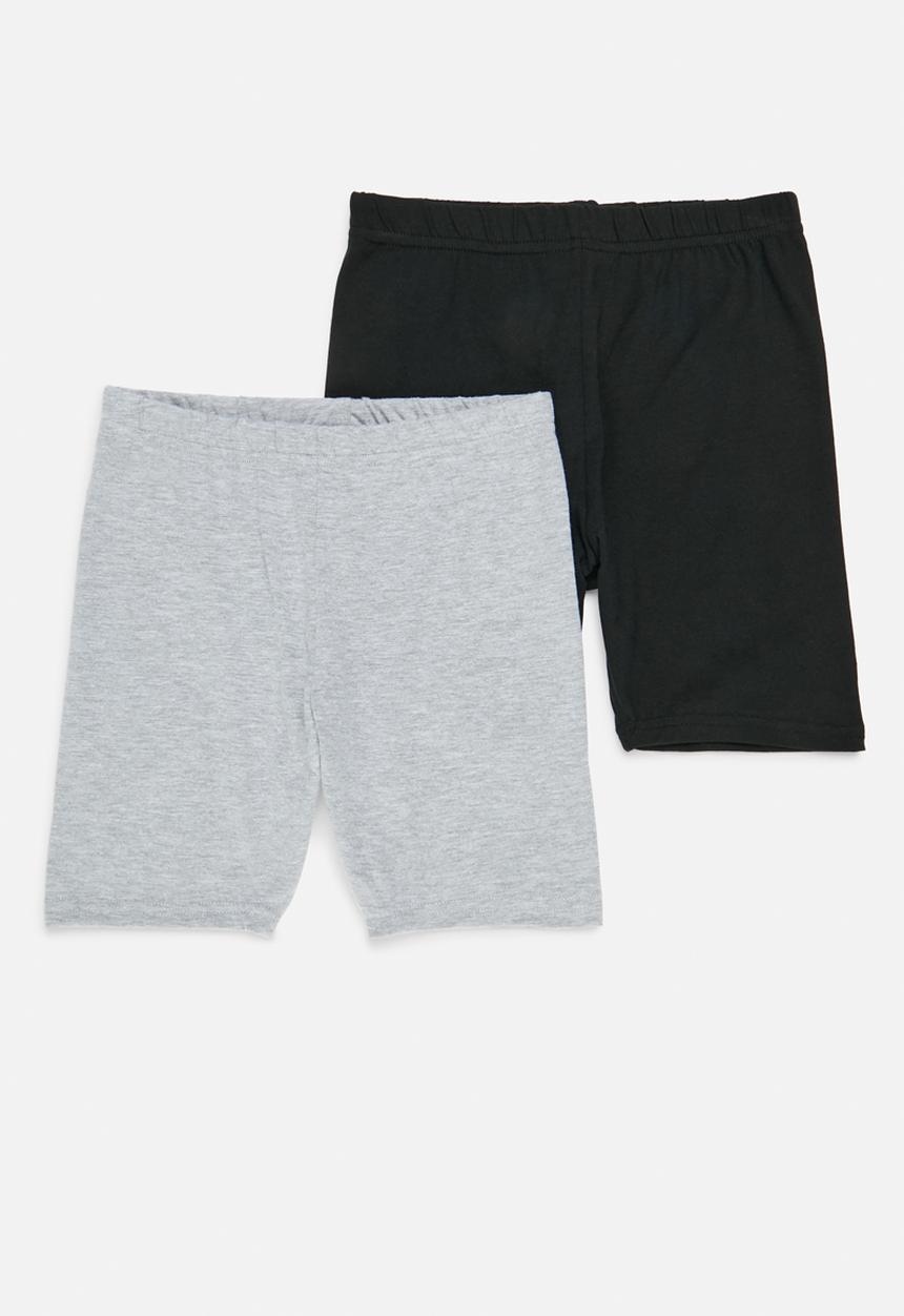 Pop Candy - 2 Pack cycling short - black & grey