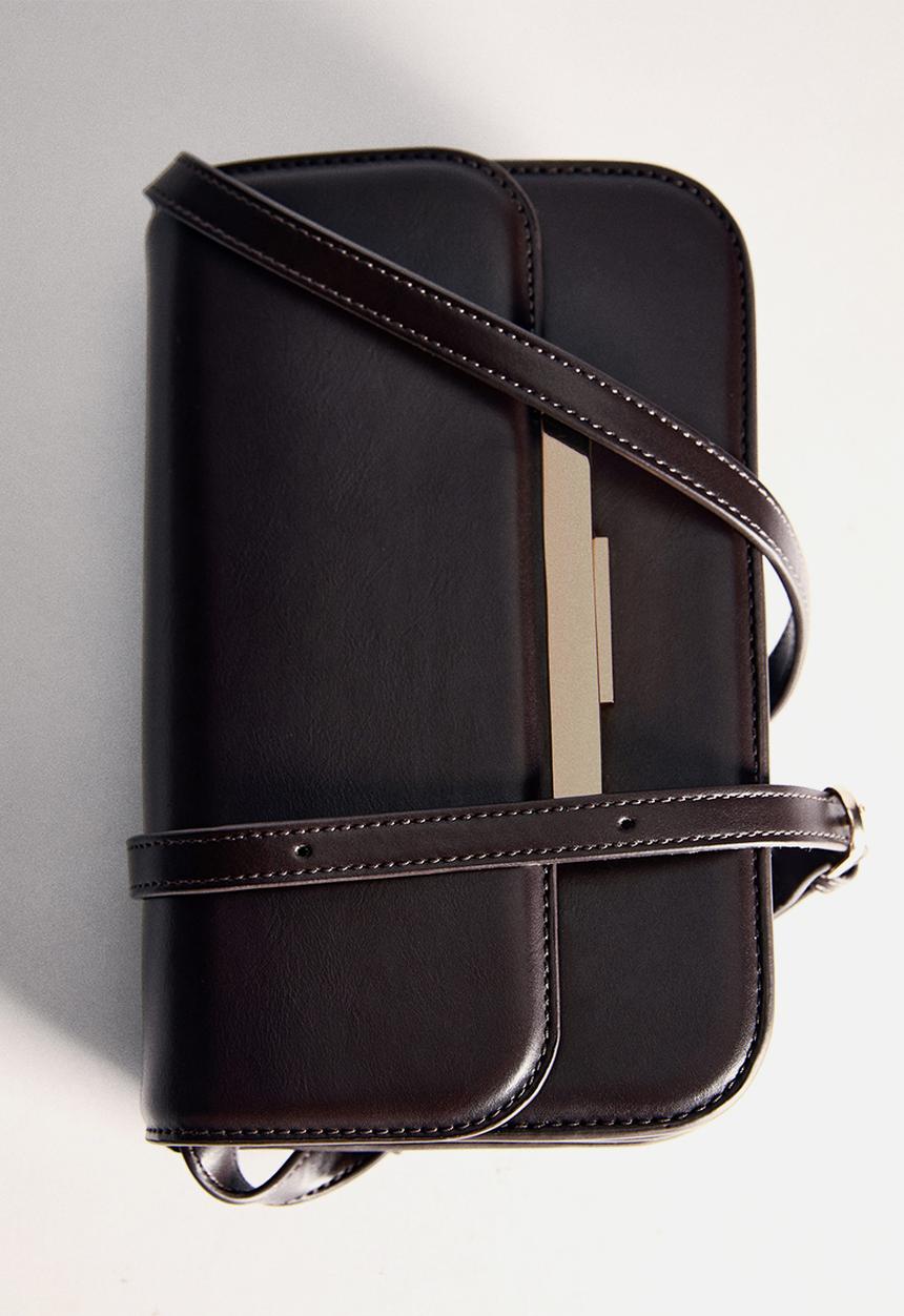 MANGO - Bag amber - dark brown