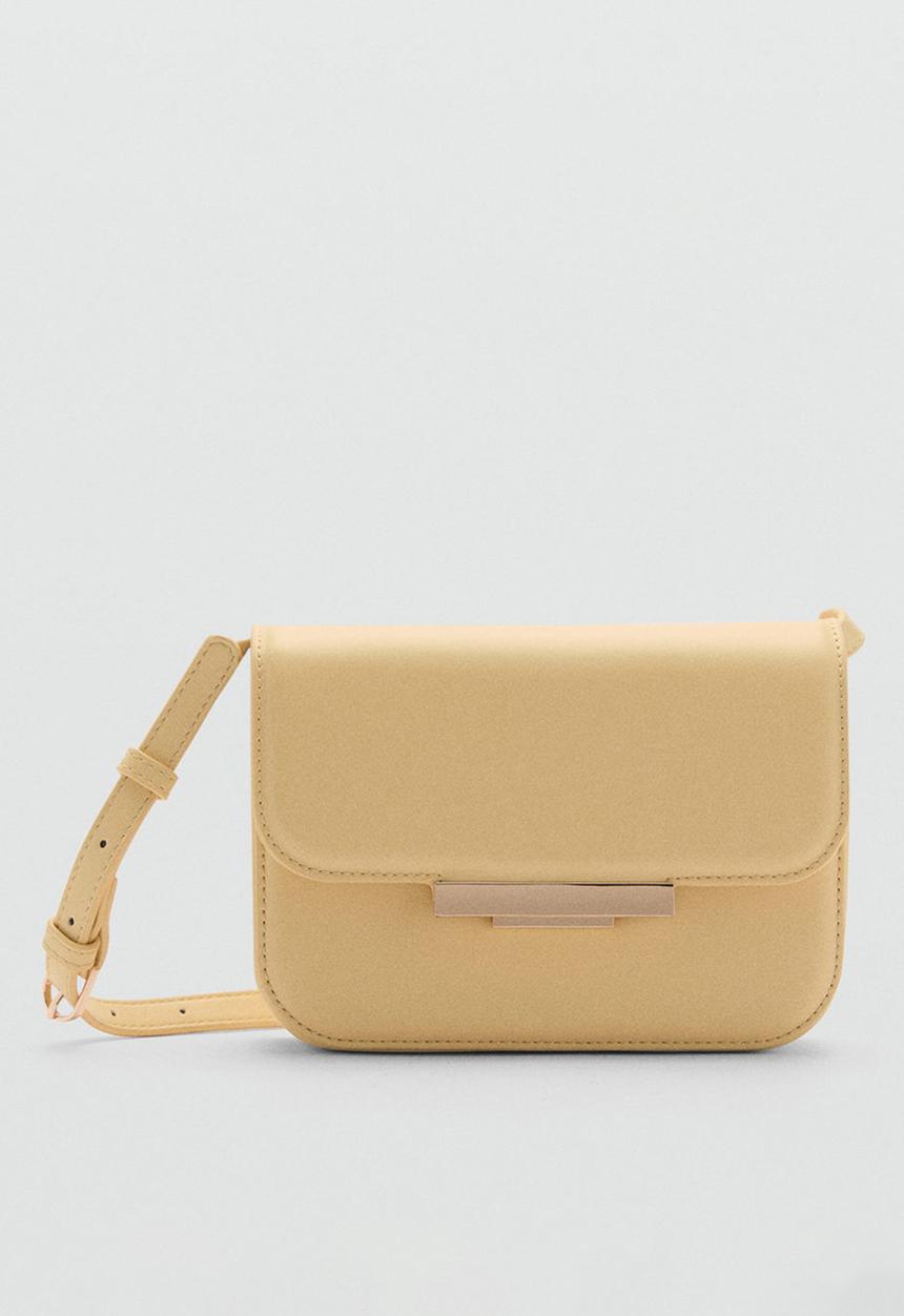MANGO - Bag amber - light/pastel yellow