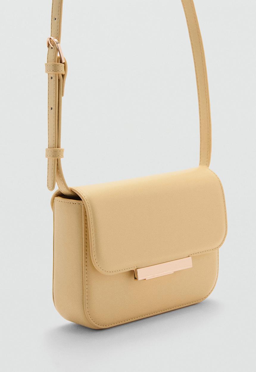 MANGO - Bag amber - light/pastel yellow