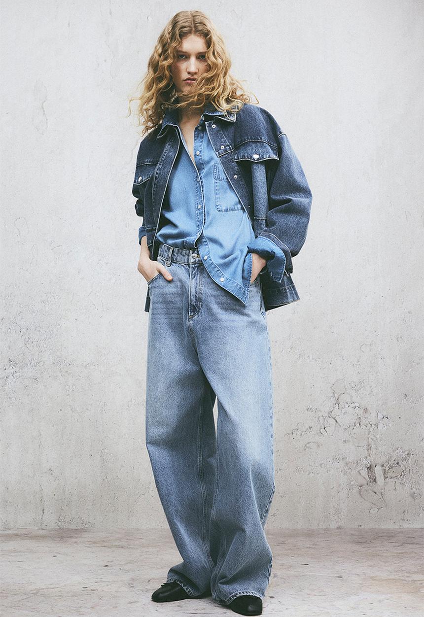 H&M - Lyocell denim shirt - light denim blue