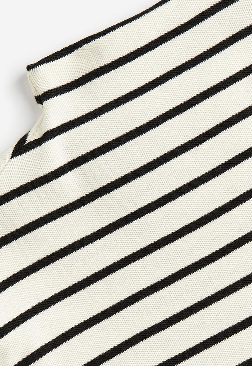 H&M - Cotton jersey top - white & striped