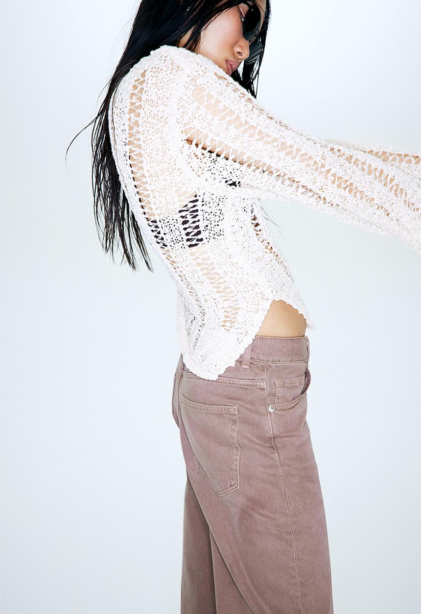 H&M - Wide high jeans - brown