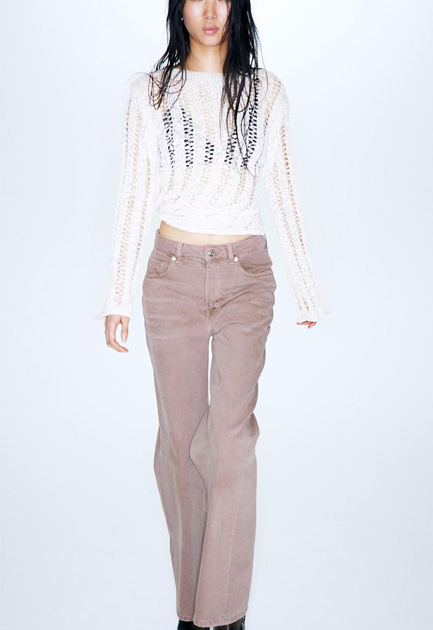 H&M - Wide high jeans - brown
