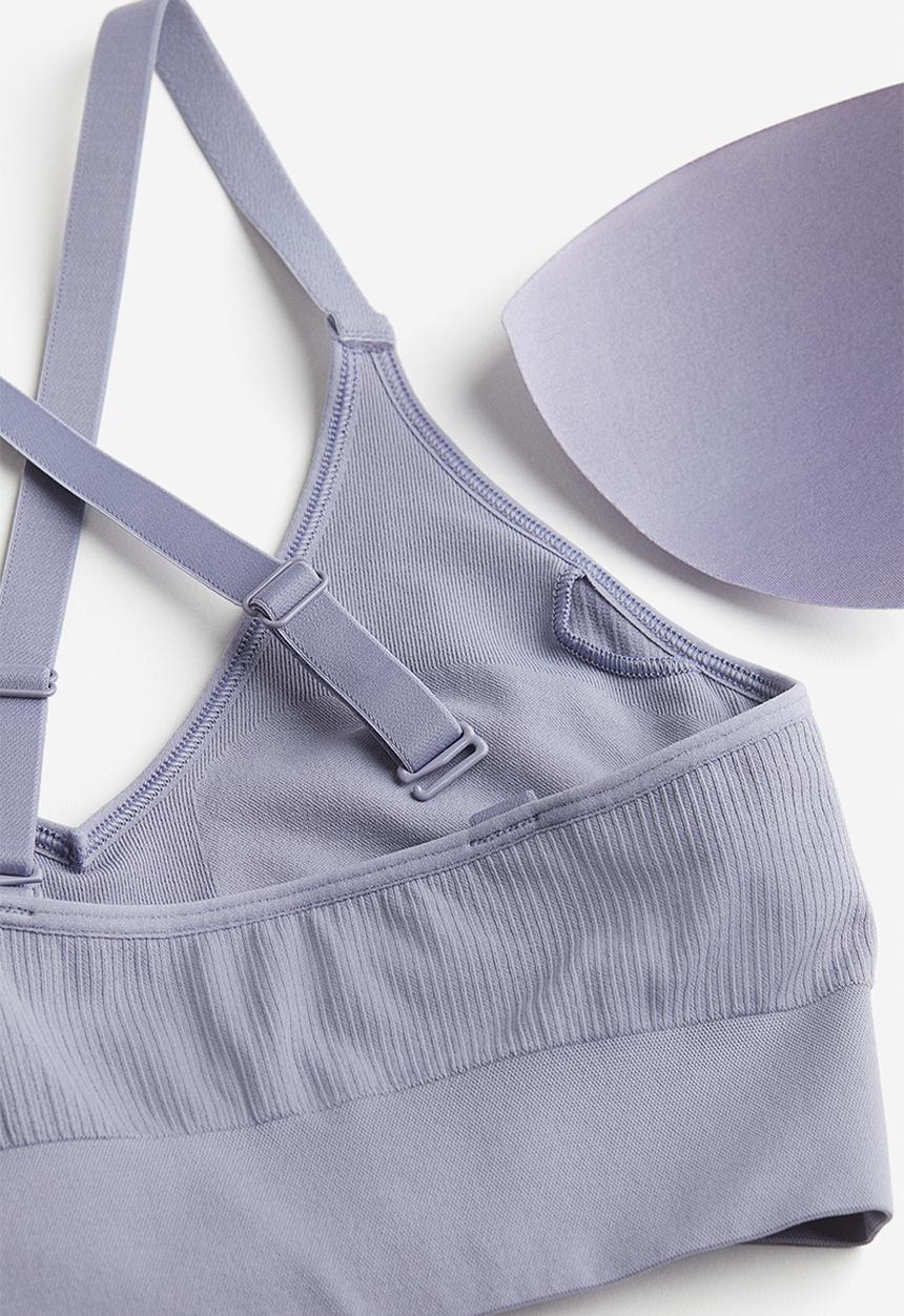 H&M - Drymove™ medium support sports bra - dusty purple