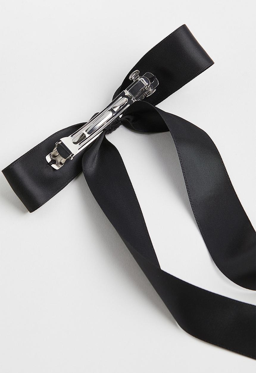H&M - Bow-decorated hair clip - black