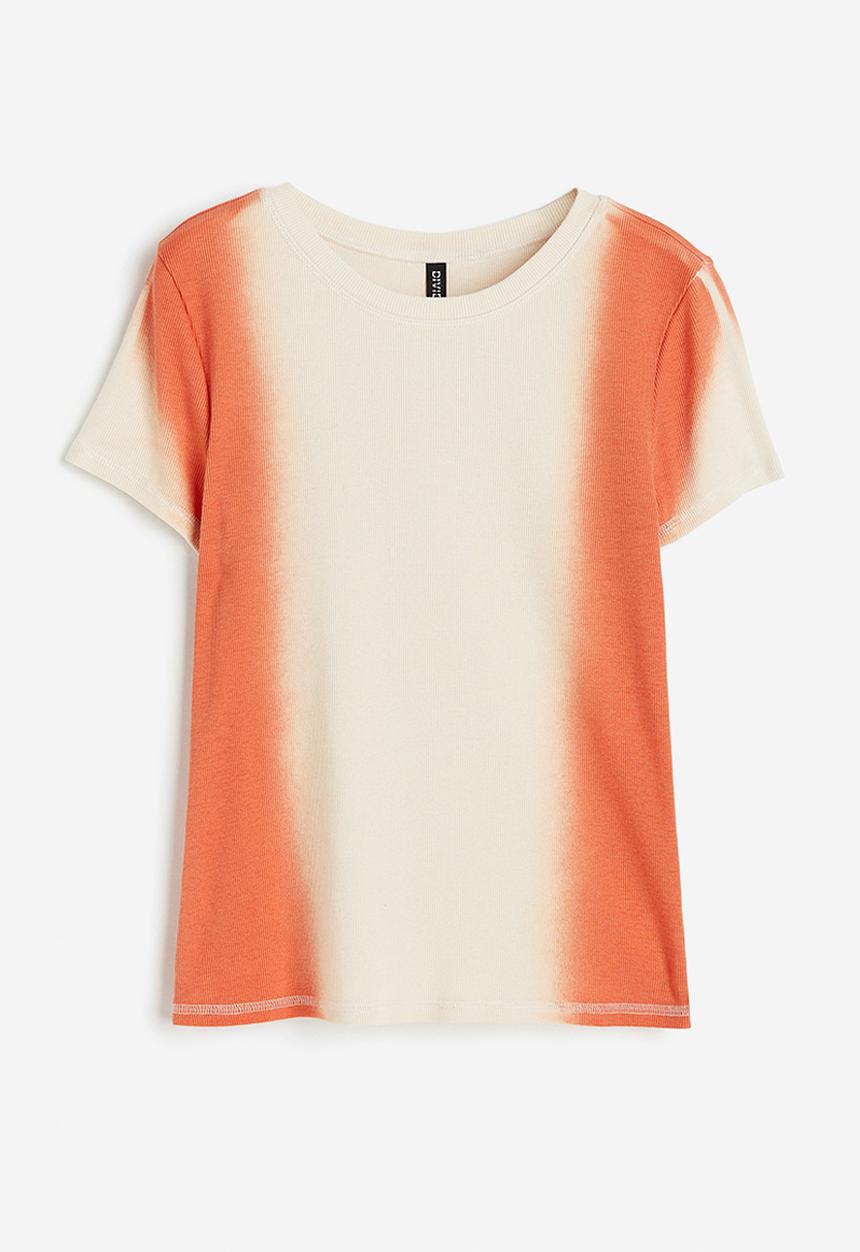 H&M - Fitted t-shirt -  light beige & ombre