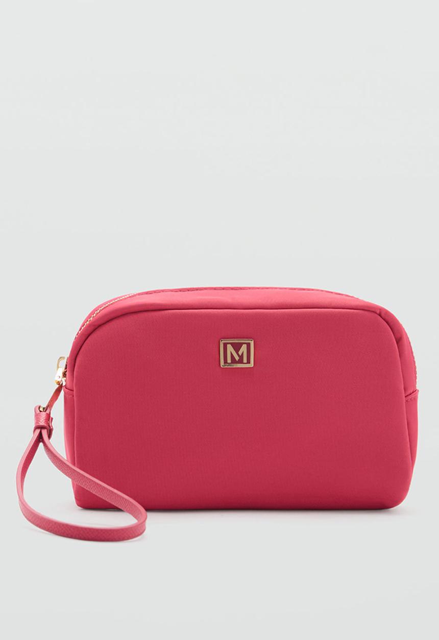 MANGO - Cosmetic top zip bag - medium red