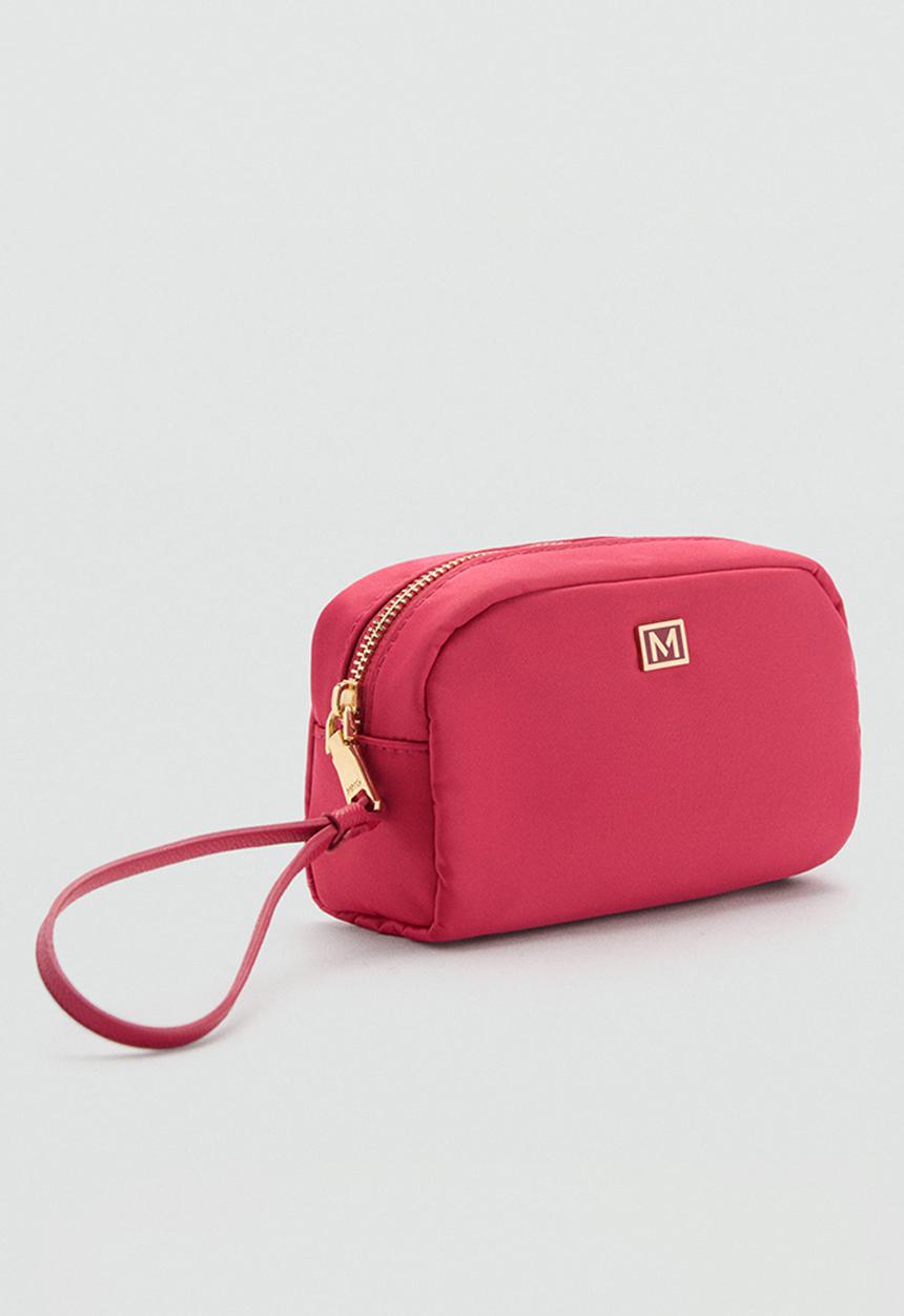 MANGO - Cosmetic top zip bag - medium red
