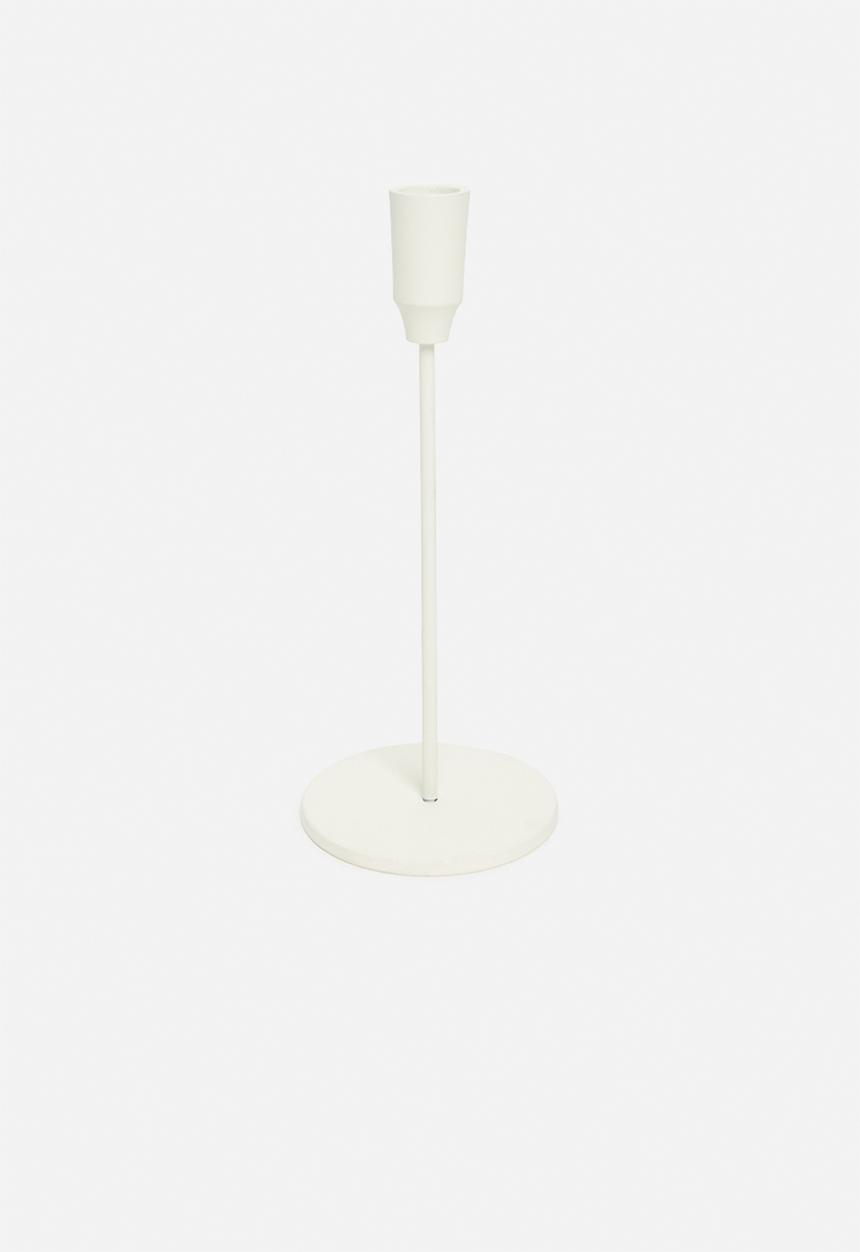 H&S - Alu Candle Holder - White