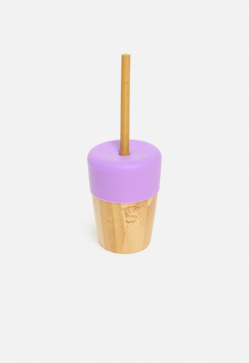 Nicolson Russell - Bamboobino Cup with straw - purple