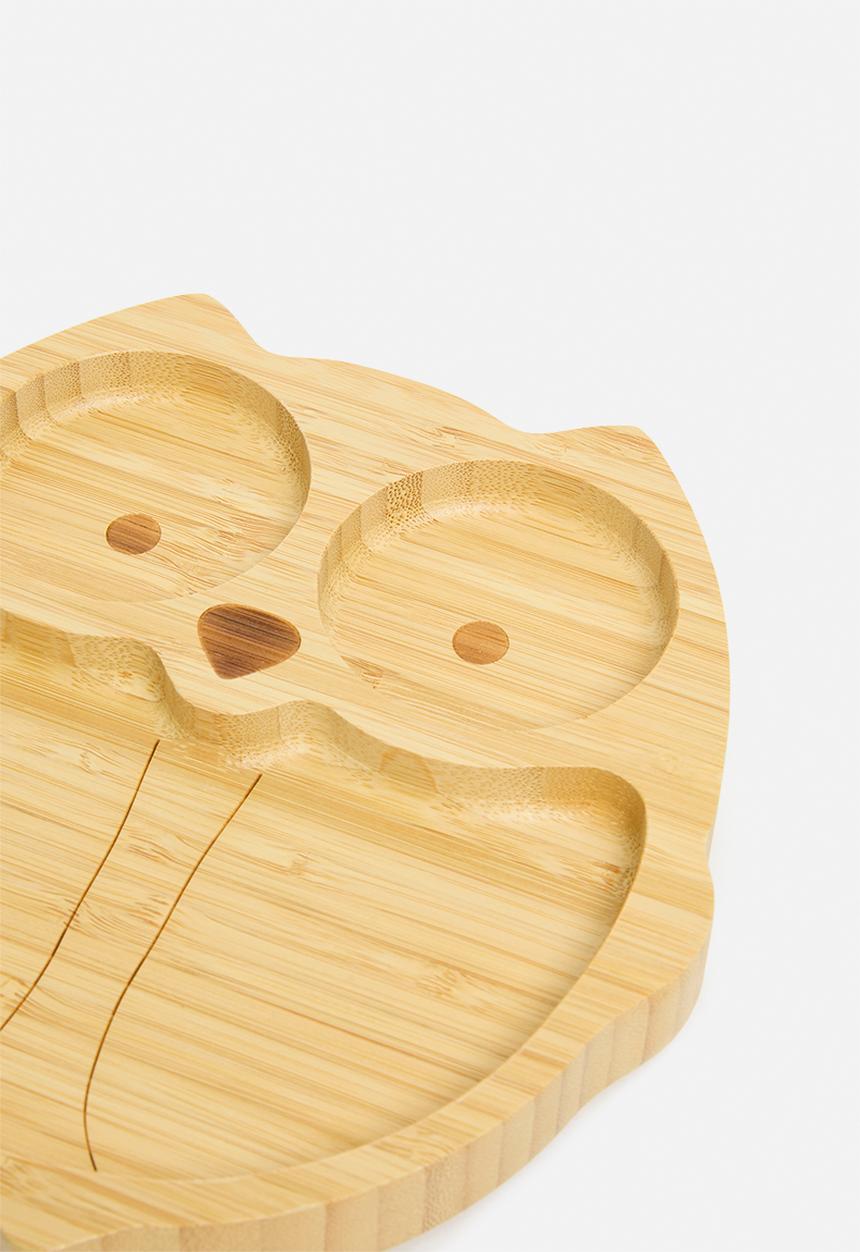 Nicolson Russell - Bamboobino Owl plate - Green