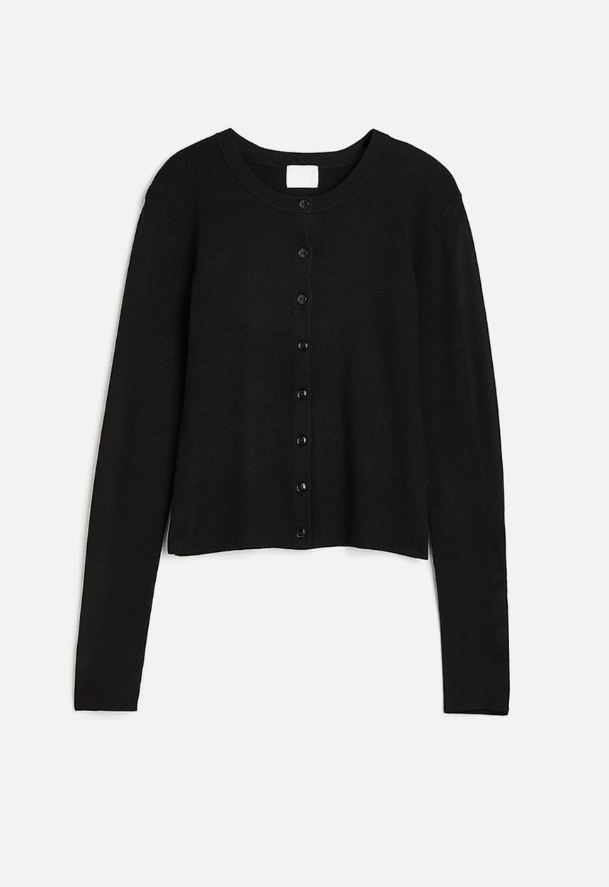 H&M - Fine-knit cardigan - black