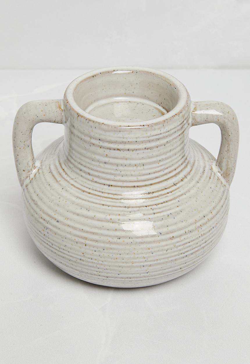 Sixth Floor - Fine Earthenware Candle Holder - White