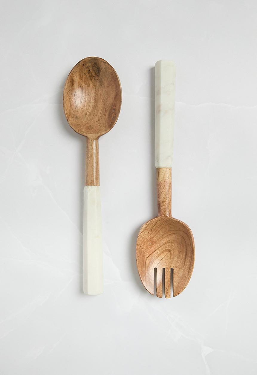 Sixth Floor - Raj Serving Spoons set of 2 - Natural
