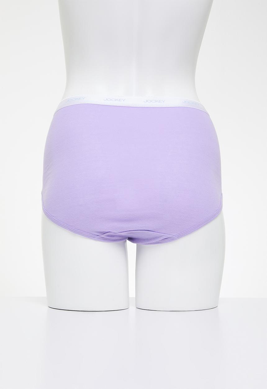 Jockey - 5 Pack plain full brief -- Lilac/Pink/Grisalle/red/Black