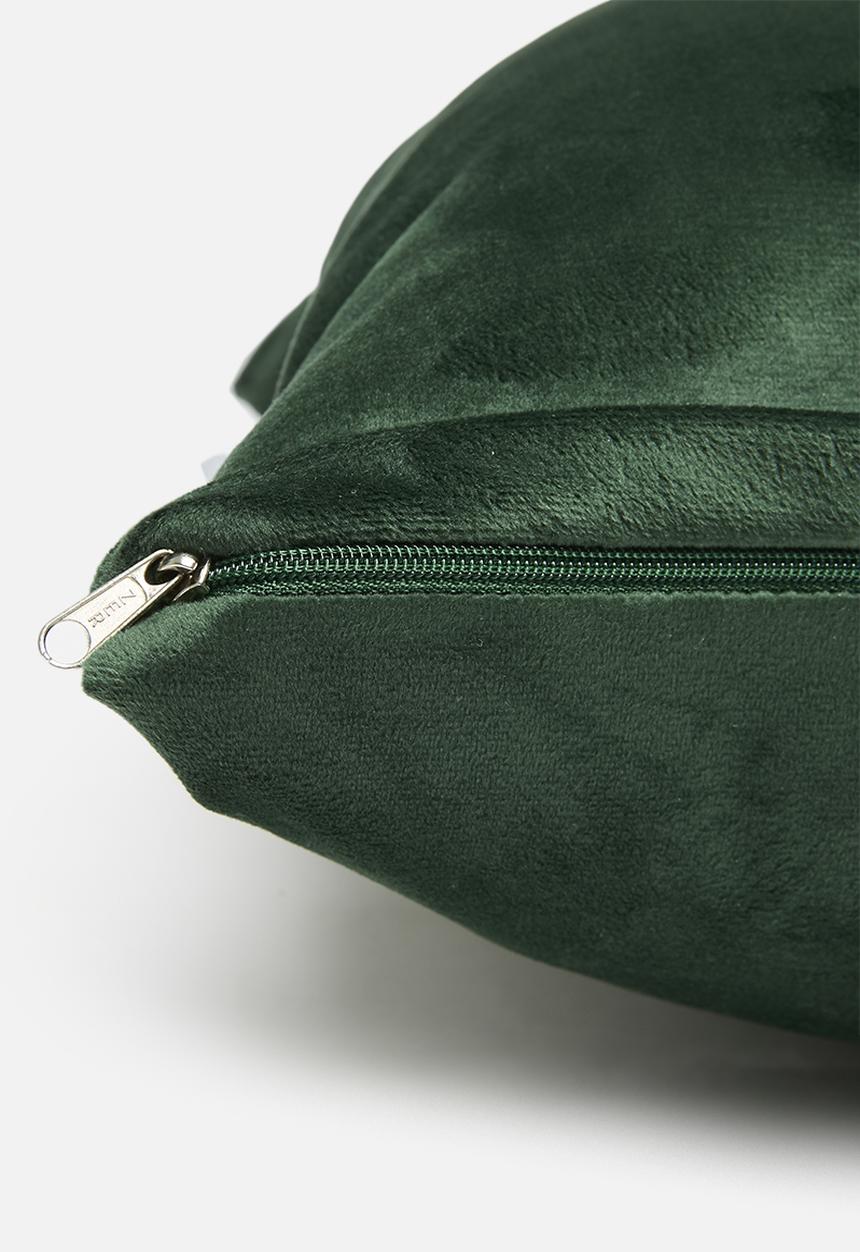 Sixth Floor - Heritage velvet cushion cover - emerald