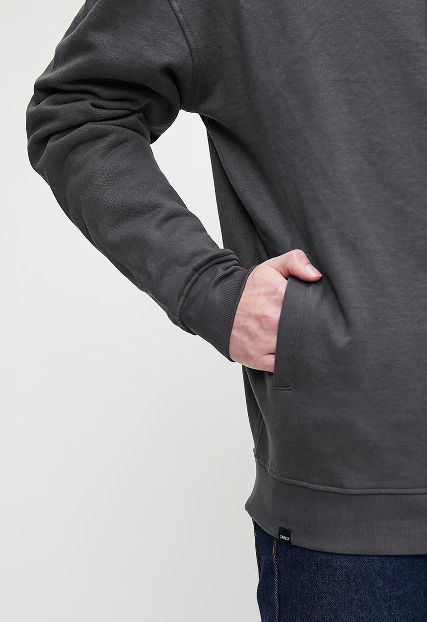 Superbalist - Relaxed Fit Print Zip Thru Hoodie - Grey