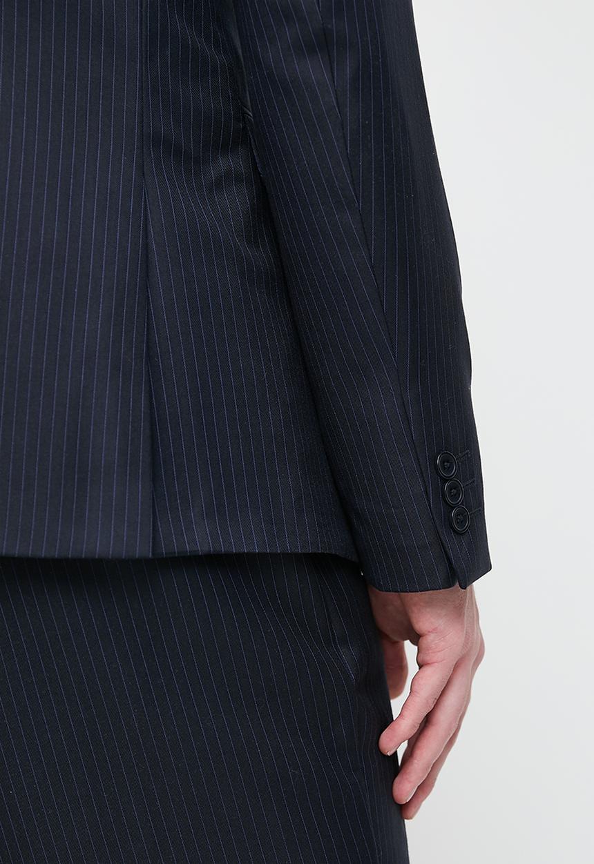 Superbalist - Double breasted Slim Fit Jacket - Navy pinstripe
