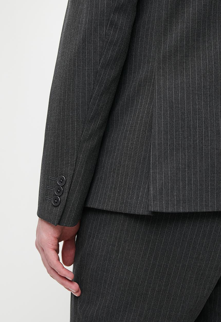Superbalist - Double breasted Slim Fit Jacket - Grey pinstripe