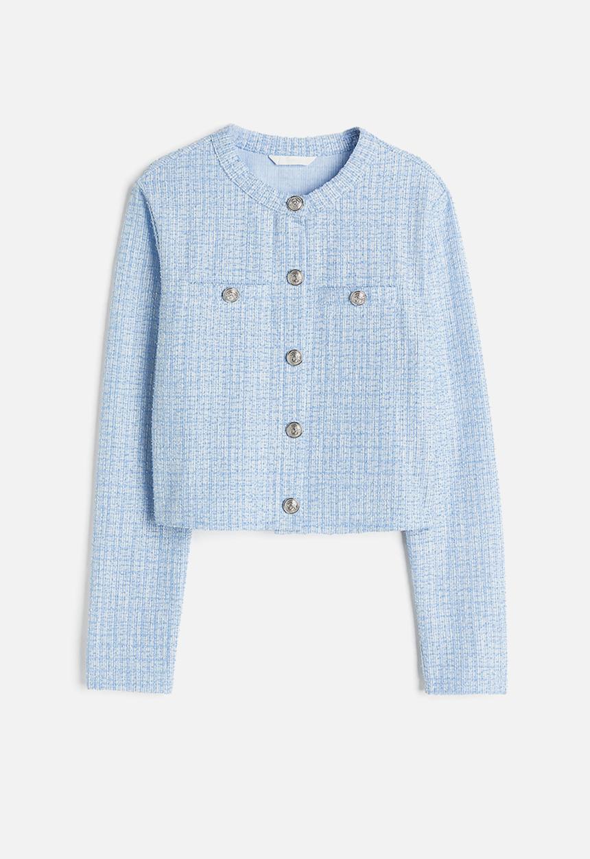 H&M - Textured cardigan - light blue