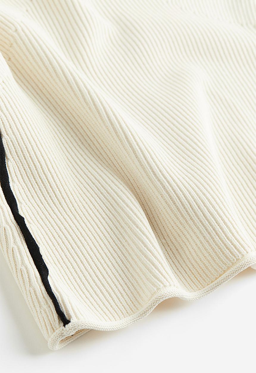 H&M - Rib-knit top - cream