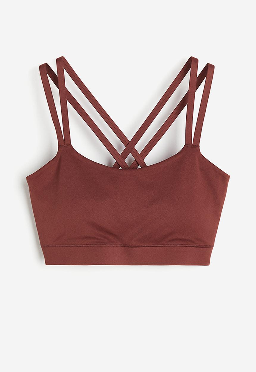 H&M - Softmove™ light support sports bra - rust brown