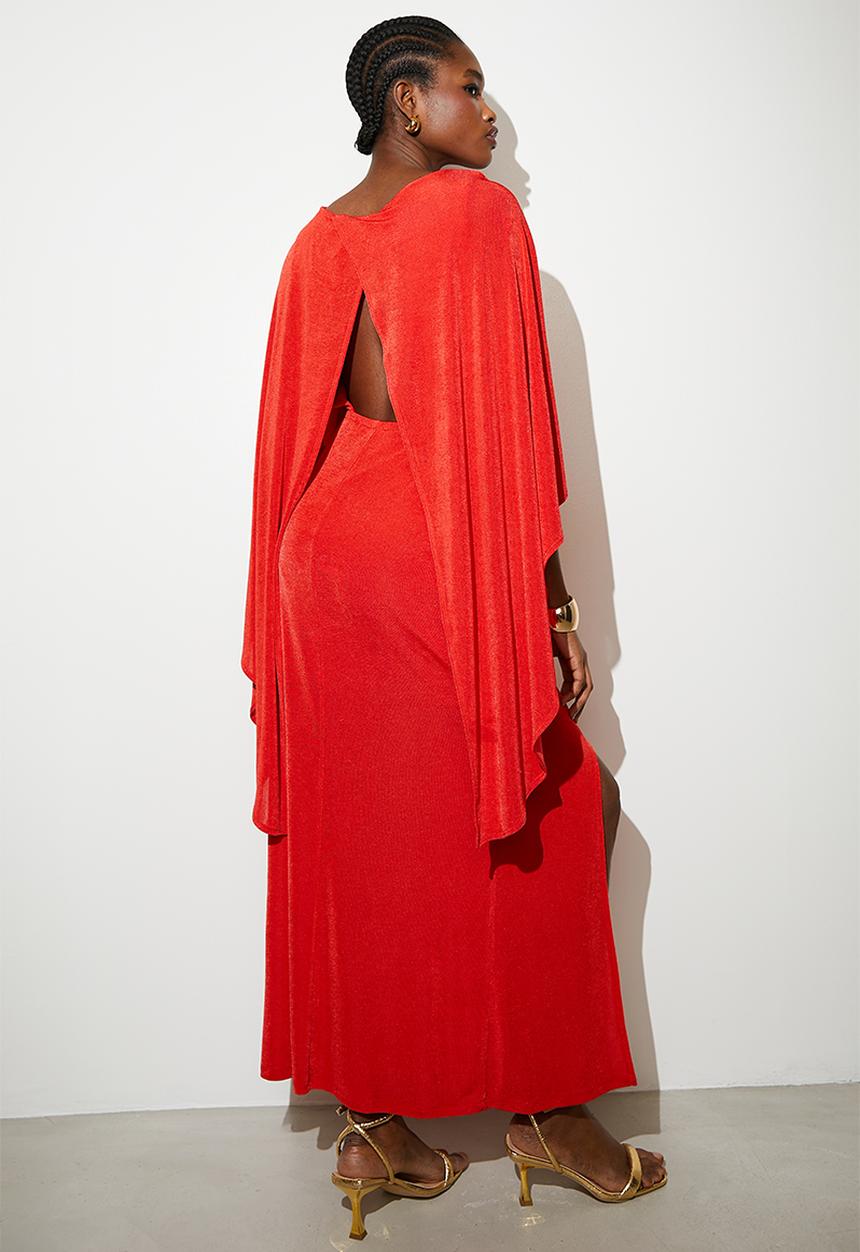 VELVET - Statement knit maxi dress - high risk red