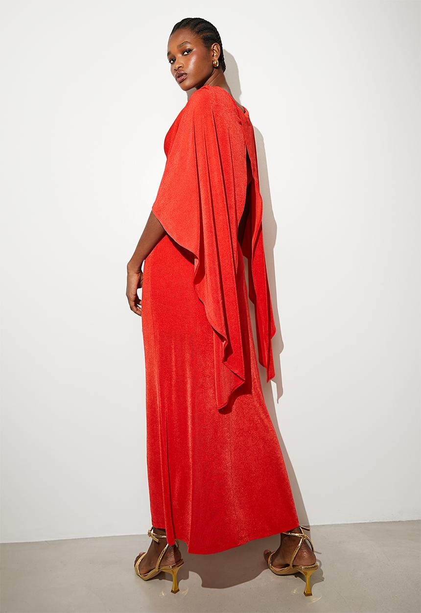 VELVET - Statement knit maxi dress - high risk red