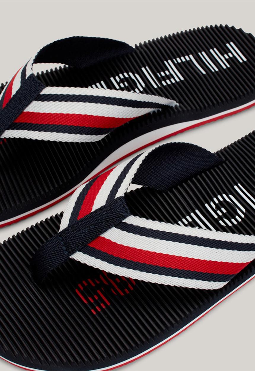 Tommy Hilfiger - Massage footed oly beach sandal - navy & red