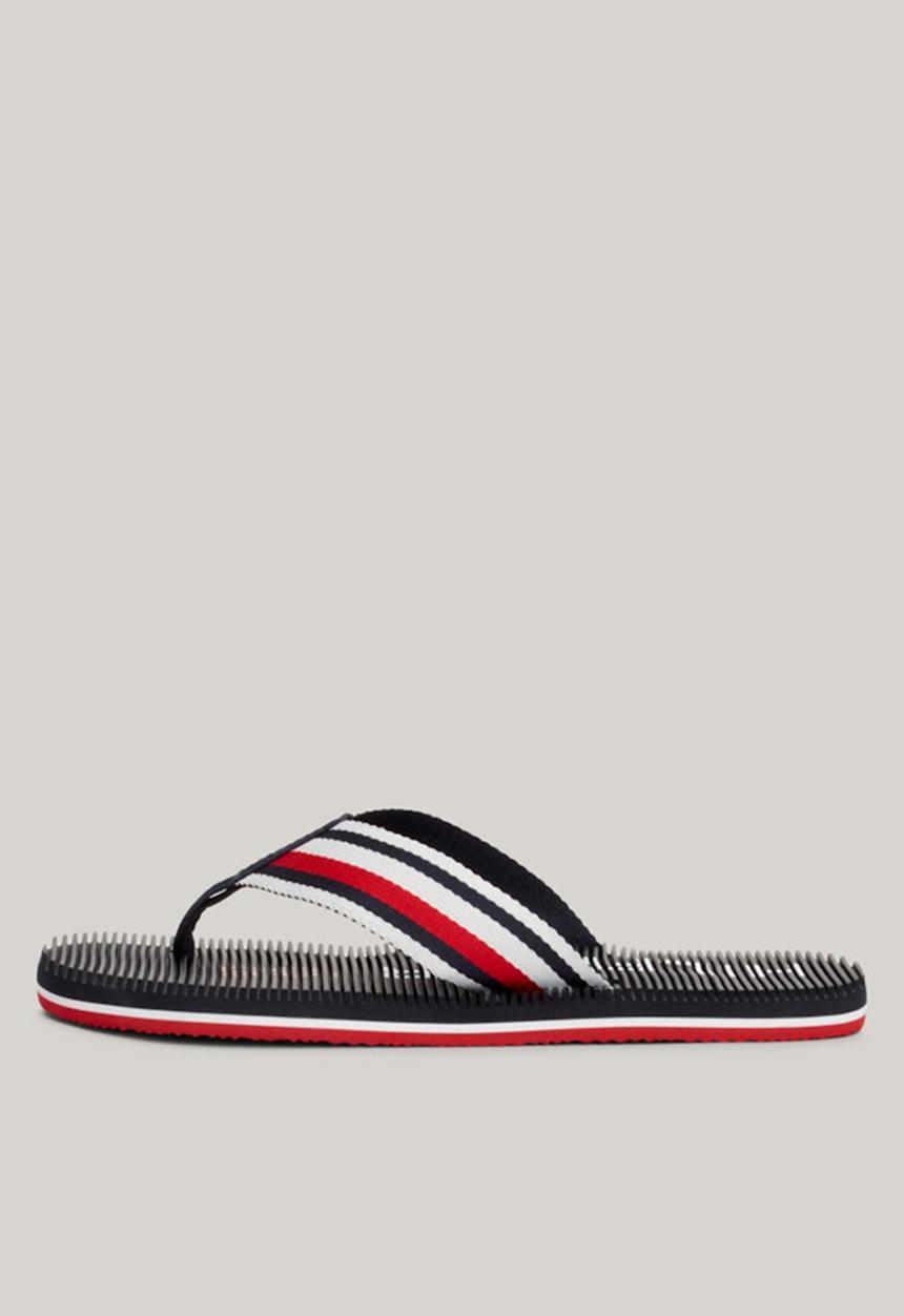 Tommy Hilfiger - Massage footed oly beach sandal - navy & red