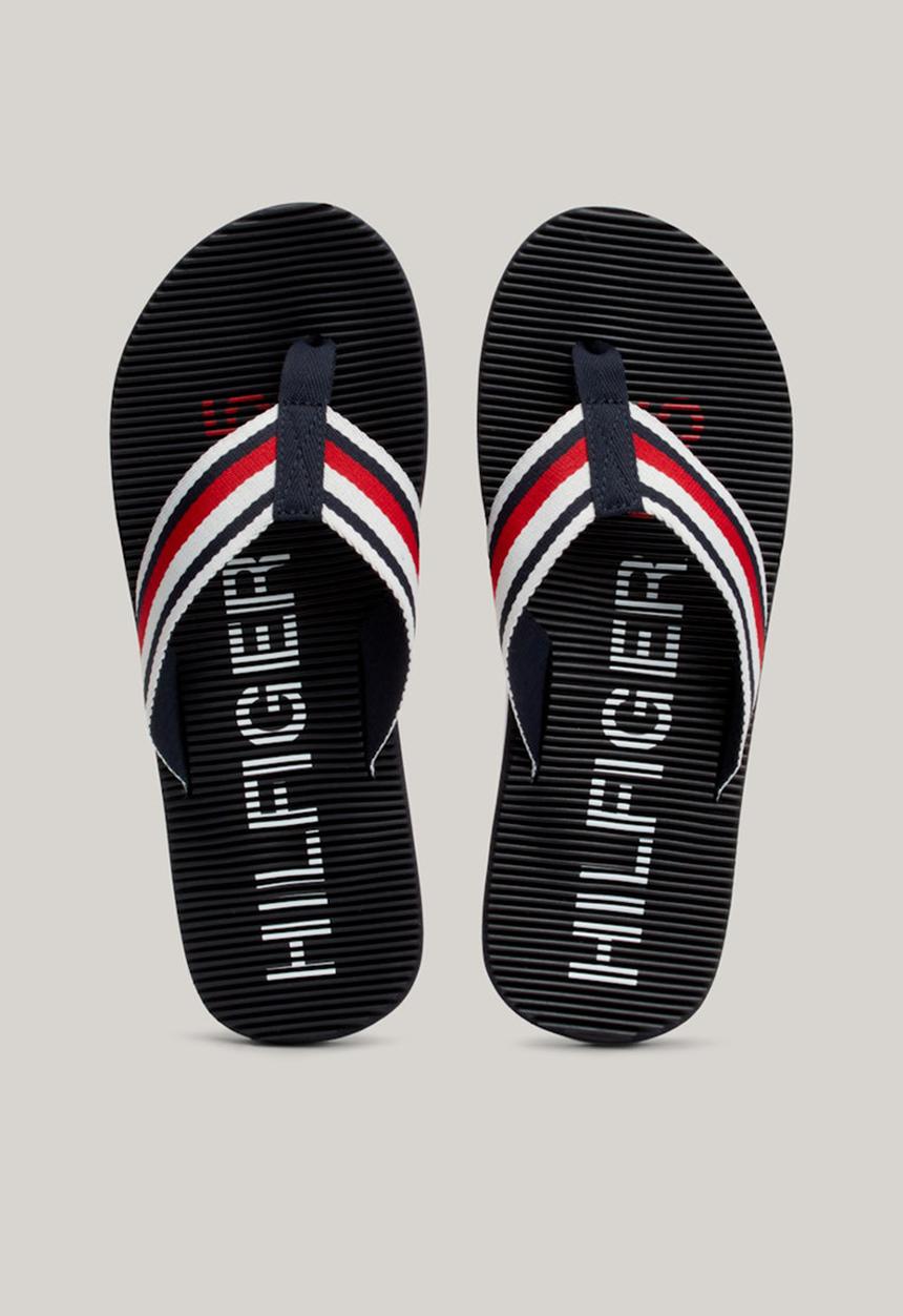 Tommy Hilfiger - Massage footed oly beach sandal - navy & red