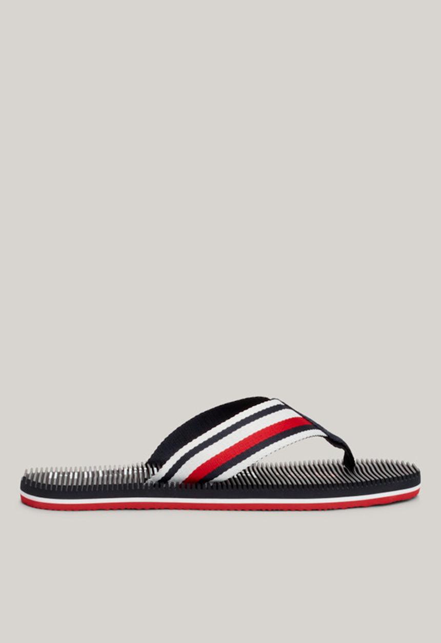 Tommy Hilfiger - Massage footed oly beach sandal - navy & red