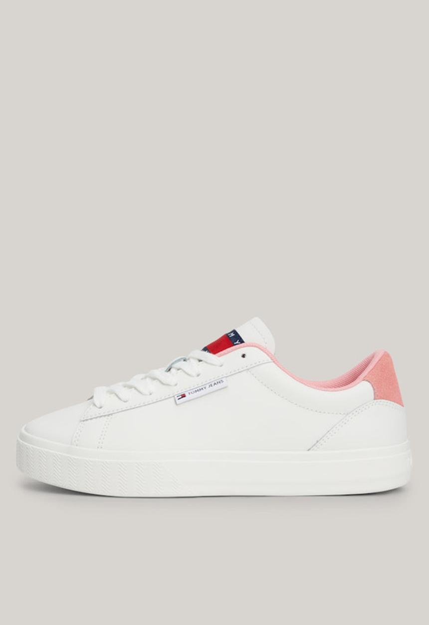 Tommy Hilfiger - Cupsole leather sneaker - tickeld pink