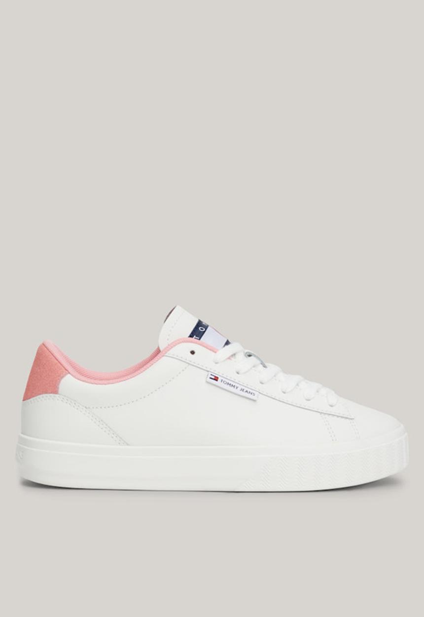 Tommy Hilfiger - Cupsole leather sneaker - tickeld pink