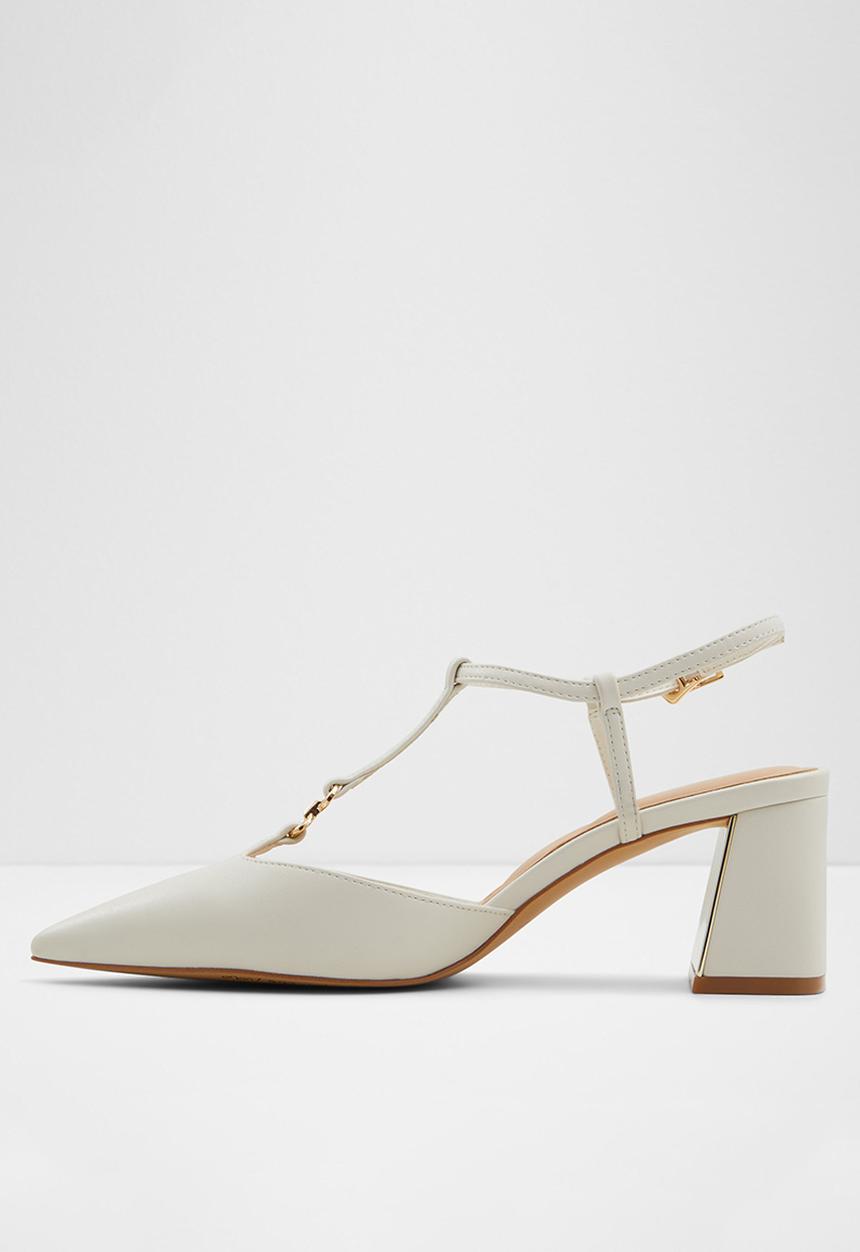 ALDO - Crylla block heel - white/bone