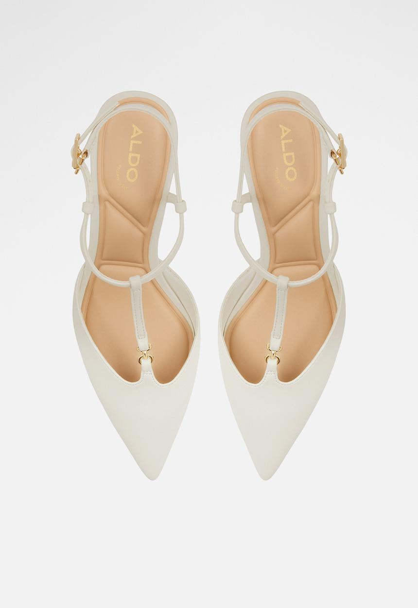 ALDO - Crylla block heel - white/bone