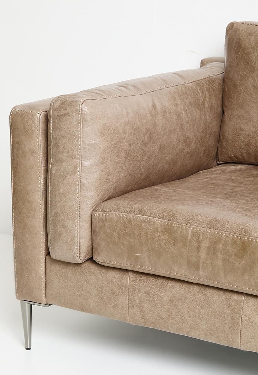 Sixth Floor - Pablo genuine leather single seater - wax crackle smoke