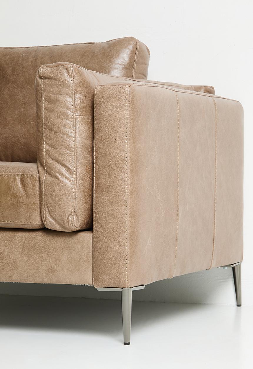 Sixth Floor - Pablo genuine leather single seater - wax crackle smoke