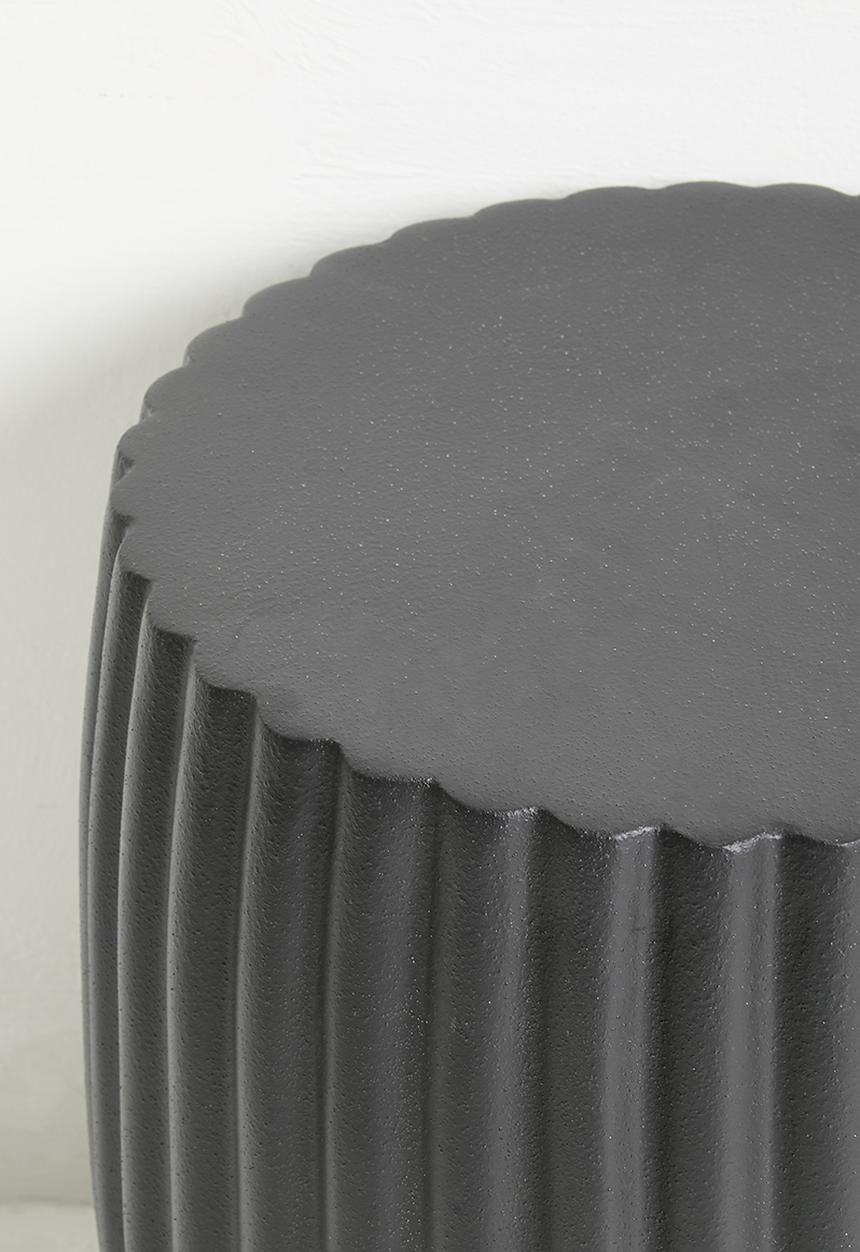 Nolden Brothers - Ribbed outdoor side table-stippled black