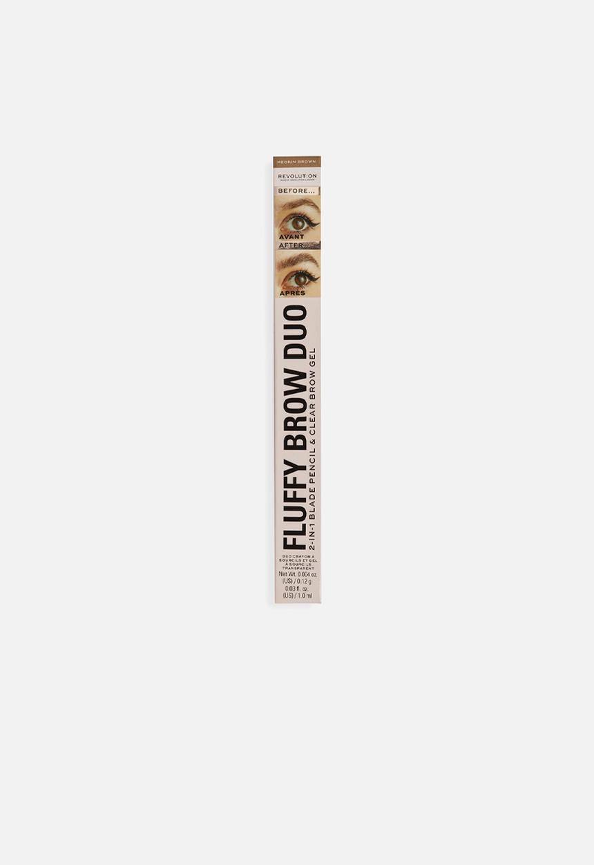 Revolution - Fluffy Brow Filter Duo - Medium Brown