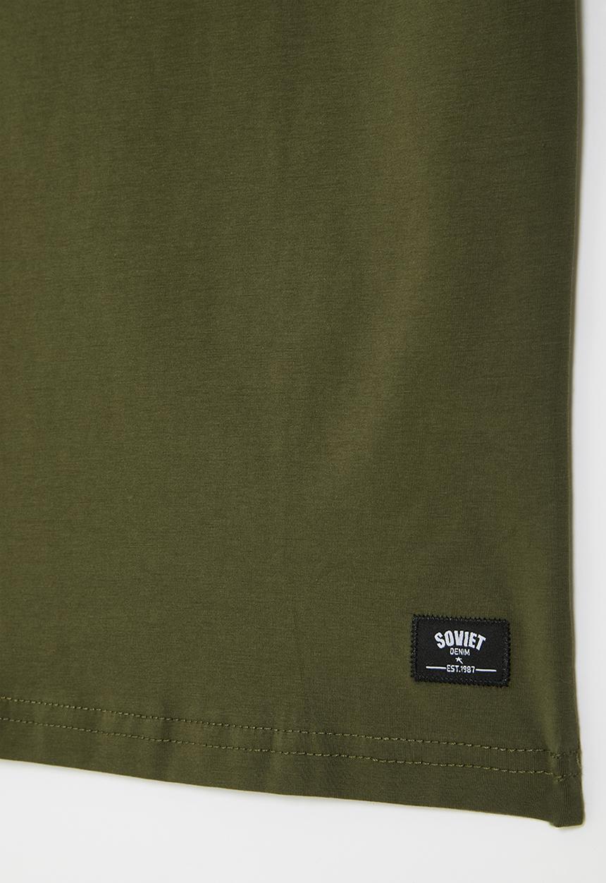 SOVIET - Boys crew neck fashion tee - dark olive