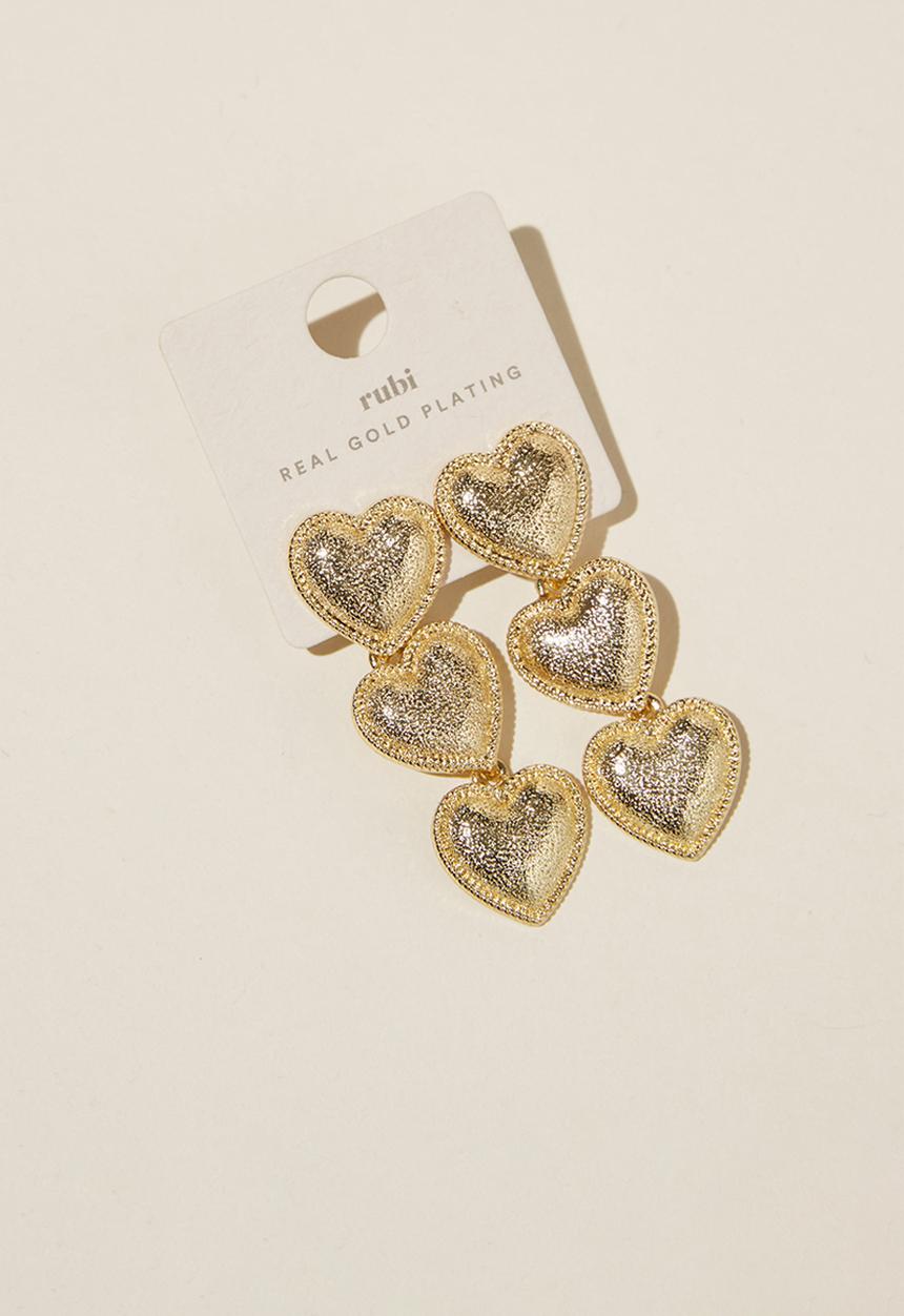 Rubi - Mid charm earring - gold plated 