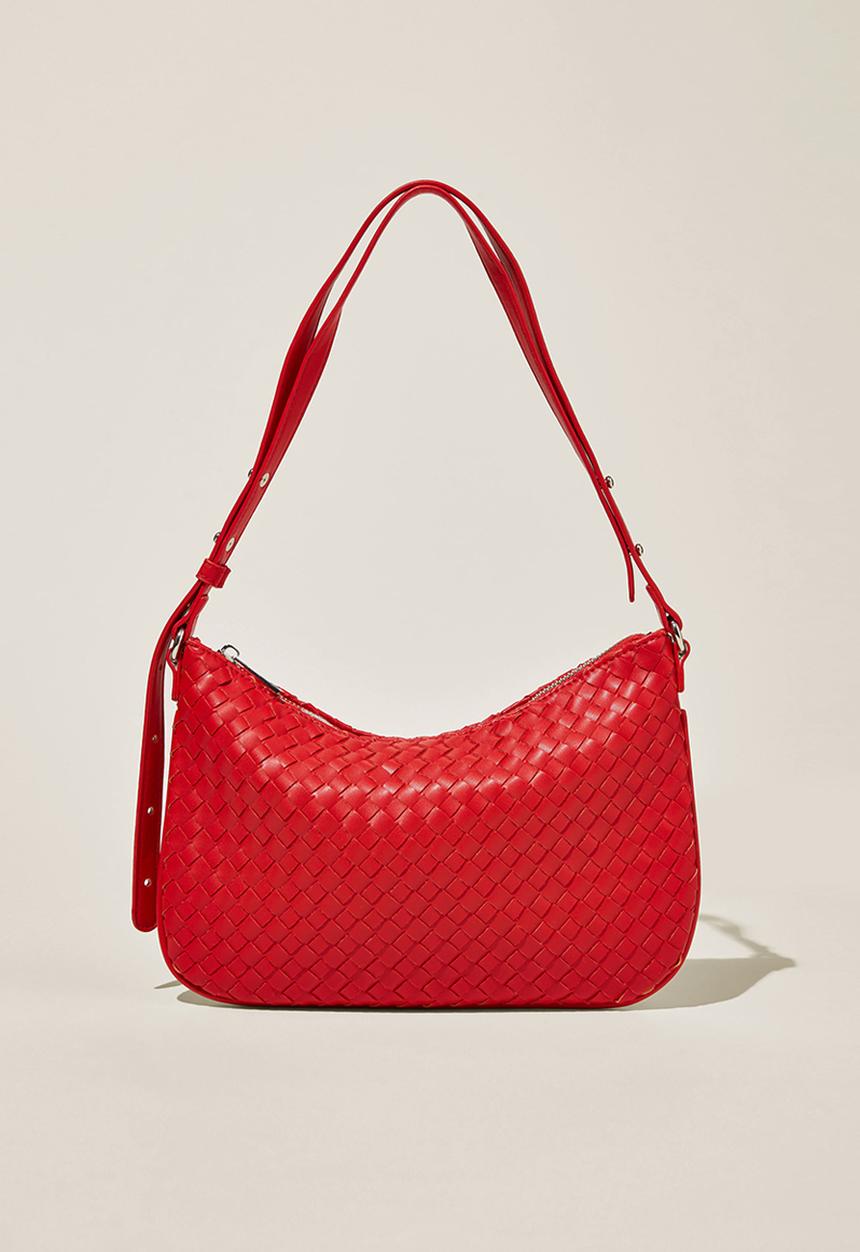 Rubi - Aries bag - summer red woven pu